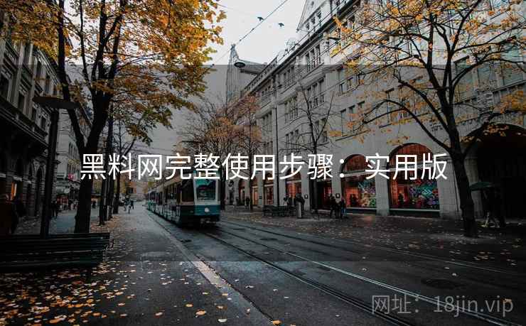 黑料网完整使用步骤：实用版