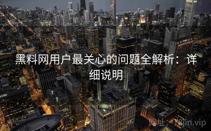黑料网用户最关心的问题全解析：详细说明