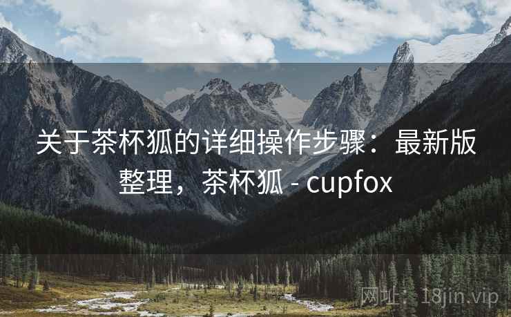 关于茶杯狐的详细操作步骤：最新版整理，茶杯狐 - cupfox